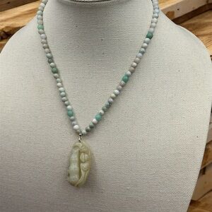 Elegant Jade Amazonite Beaded Necklace